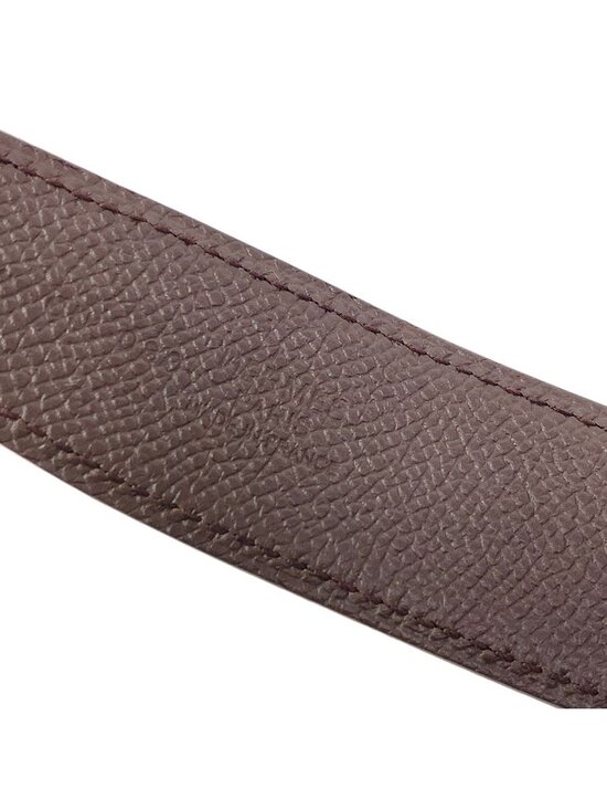 Hermes Belt 80 O Carre Noir Chocolat Silver